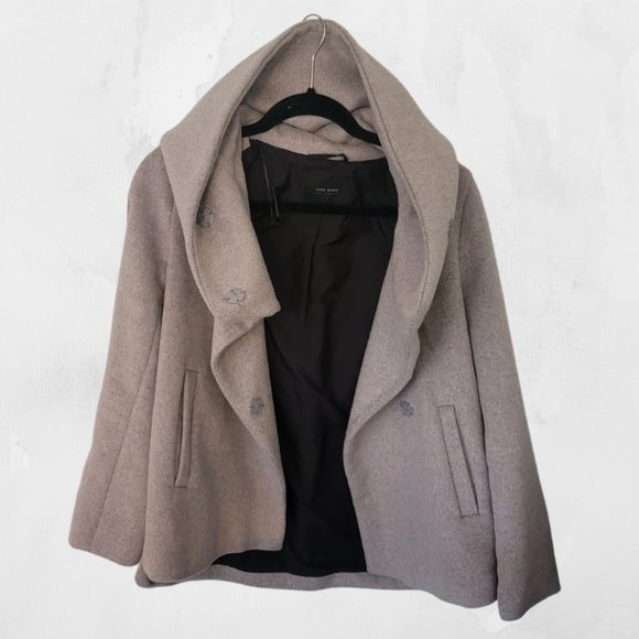 Zara Jackets & Blazers - Zara XS Wool Blend Coat - Warm Grey
